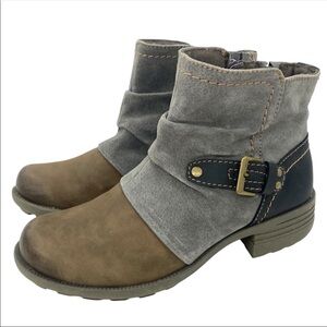 Earth Origins Brown and Gray Ankle Boots